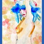 mujer sobre papel que respira.