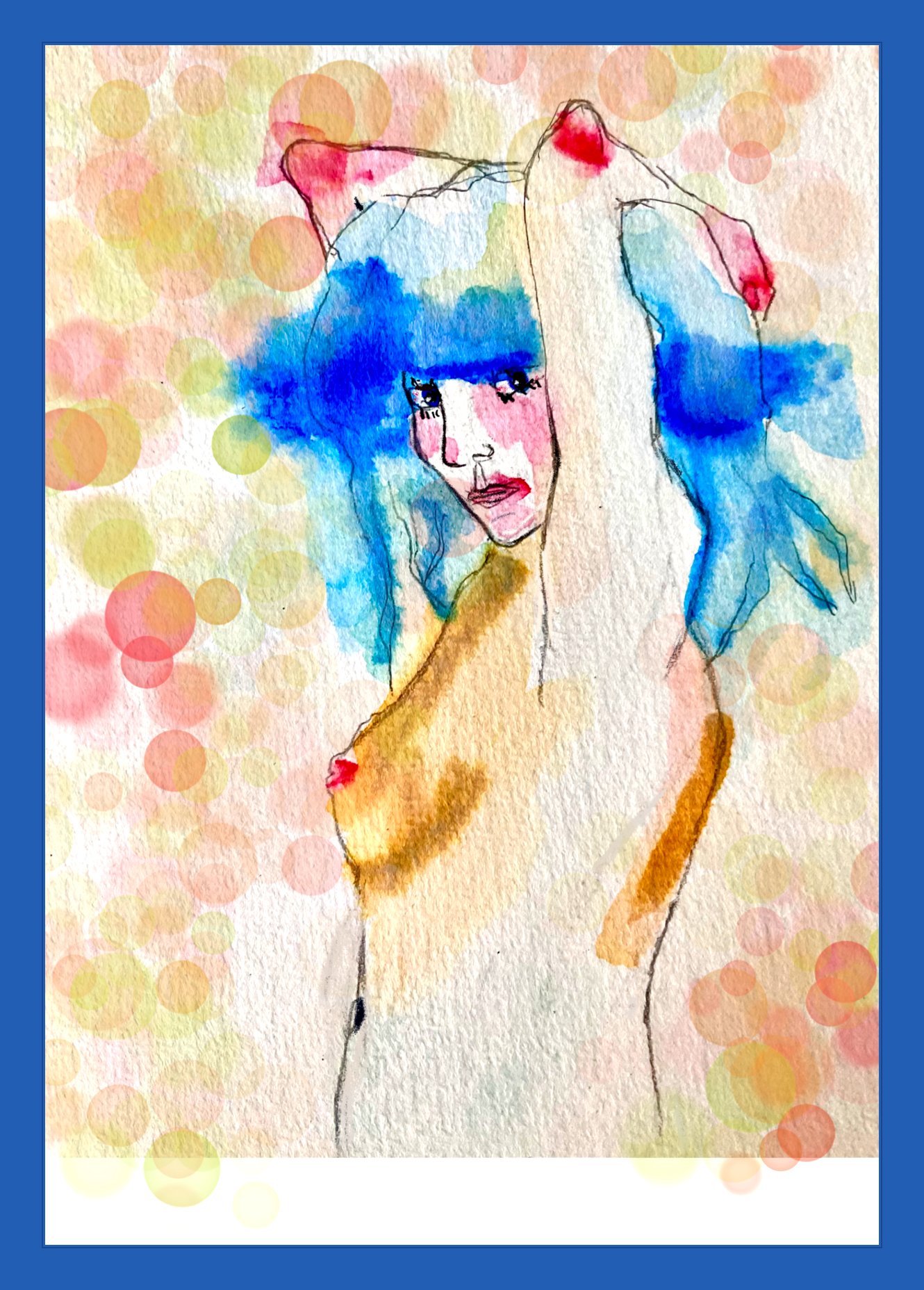 mujer sobre papel que respira.